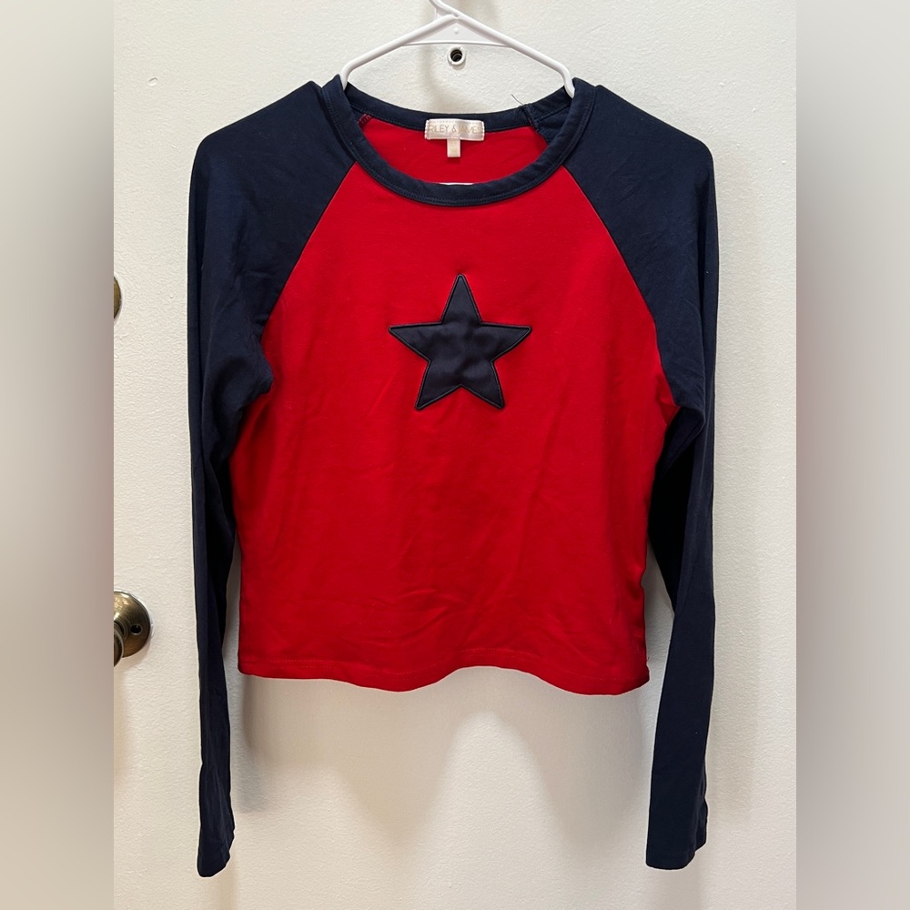 RILEY AND JAMES COLORBLOCK STAR LONG sleeve